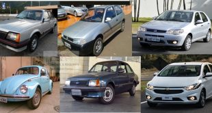 Os carros mais vendidos do Brasil desde 1957